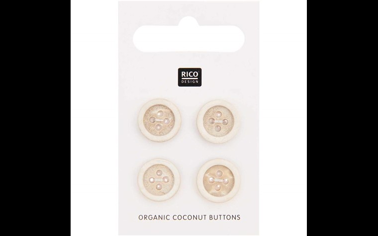 Coconut Buttons 4 pcs 13mm
