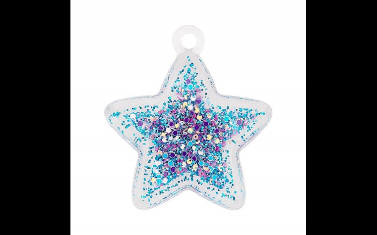 Star pendant filled with rhine-stones