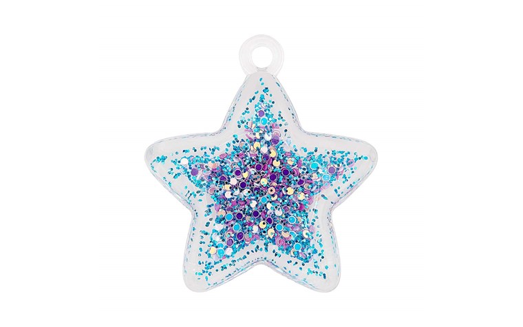 Star pendant filled with rhine-stones